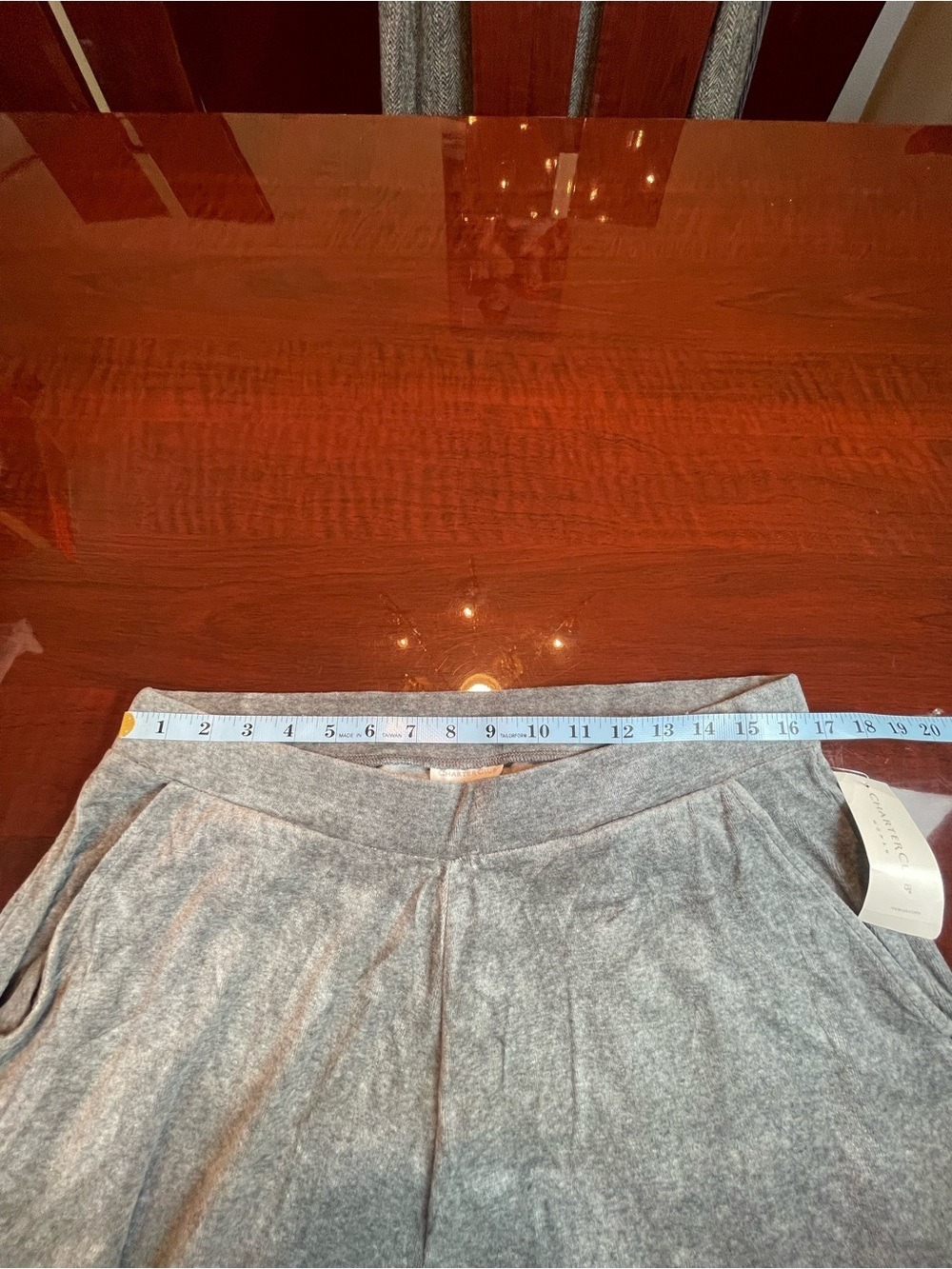 Charter Club Women Grey Velour Plush Lounge Pants Size 0X Cozy Casual NWT - Picture 5 of 10